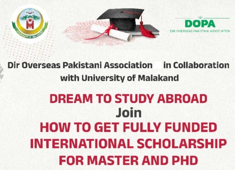 Awareness Session On International Scholarships Organized By Dir Overseas Pakistani Association (DOPA) On 5th July, 2022